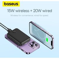 Baseus Magnetic Mini Air Wireless Fast Charge Power Bank 20W 10000mAh (черный) Image #13