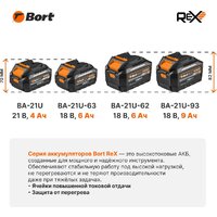 Bort BA-21U-93 93418989 (18В/9 Ah) Image #6
