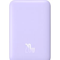 Baseus Magnetic Mini Air Wireless Fast Charge Power Bank 20W 6000mAh (сиреневый) Image #1