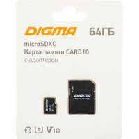 Digma MicroSDXC Class 10 Card10 DGFCA064A01