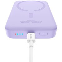 Baseus Magnetic Mini Air Wireless Fast Charge Power Bank 20W 10000mAh (сиреневый) Image #7