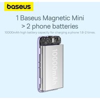 Baseus Magnetic Mini Air Wireless Fast Charge Power Bank 20W 10000mAh (сиреневый) Image #12