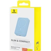Baseus Magnetic Mini Air Wireless Fast Charge Power Bank 20W 10000mAh (голубой) Image #19